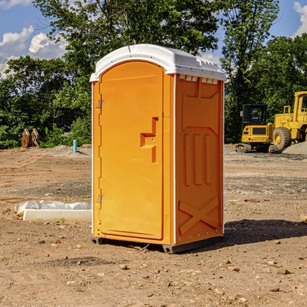 how often are the portable restrooms cleaned and serviced during a rental period in Clear Creek County CO